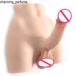 Half body size Realistic Male Full Silicone 1 1 Size Sex Doll For Women Gay Toys Products With Big Dildo