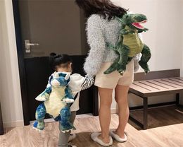 Fashion parentchild Creative 3D Dinosaur Backpack Cute Animal Cartoon Plush Backpack Dinosaurs Bag for Children Kids Gifts 2205135464232