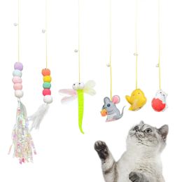 Toys Simulation Caterpillar Cat Toy Cat Scratch Rope Mouse Funny Selfhey Interactive Toy Retractable Hanging Door Type Pet Supplies