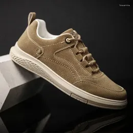 Casual Shoes Man Leisure Leather For Male Canvas Shoe VastWave Pig Skin Mens Slip Resistent Rubber Luxury