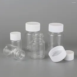 Storage Bottles 300PCS100ml Plastic PET Clear Empty Seal Solid Powder Container Reagent Vials