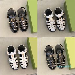 15A Designer Men Sandals Rubber Slippers Double G Tiger Flat Slides Leather Flip Flops Black White Fashion Summer Slides Lace Up Outdo