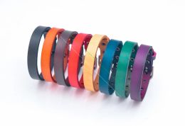 Strands Lots 8PCS Multi Colour Simply Adjustable Men's Women's Plain Genuine Leather Wrap Bracelet Clasp Buckle Cuff Wristband