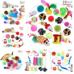 Toys Cat Toys Mouse Shape Balls Foldable Cat Kitten Play Tunnel Chat Funny Cat Tent Mouse Supplies Simulation Fish Cat Accessories