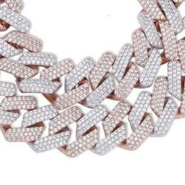 925 Silver Jewellery Iced Out Vvs Diamond Chain Fashion Jewellery Necklaces 20mm Miami Hip Hop Moissanite Cuban Link Chain