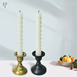 Candle Holders 2PC Set Golden Tapered Metal Holder Iron Stick Stand Home Decoration Living Room Desktop Fireplace Ornaments