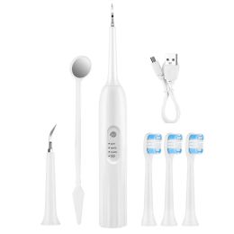 Heads Electric Dental Scaler Sonic Vibration Teeth Cleaner Stains Tartar Remove Toothbrush High Frequency Teeth Whitening Oral Care