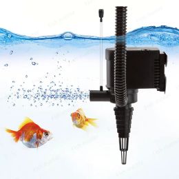 Purifiers Sunsun MultiFunction Aquarium Submersible Pump Pond Fountain Water Fall Pump 3 in 1 Submersible Pump + Filter + Oxygen