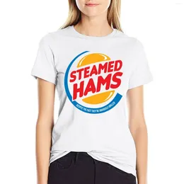 Women's Polos Steamed Hams T-Shirt Plus Size T Shirts For Women Loose Fit T-shirts Cotton Tops Plain