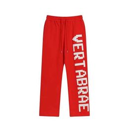 Vertabrae Sweatpants Mens Pants Tasarımcı Yüksek Sokak 3D Mektup Hip Hop Sports Sıradan Pantolon Joggersa135