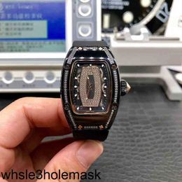 Automatic Watch Richamill Womens Mechanical Business Leisure Rms007 Date Black Lip Full Diamond Tape Luxury Fashion Swiss Mens Movement Wristwatches