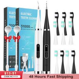 Heads Sonic Electric Toothbrush Ultrasonic Dental Scaler USB Rechargeable Tooth Whitening Waterproof Automatic For Teeth Tartar Remova