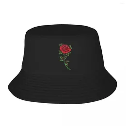 Berets Floral Rose Bucket Hats Panama Hat Children Bob Hip Hop Fisherman Fishing Unisex Caps