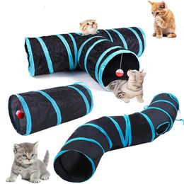 Cat Tunnel Pet Supplies S T Pass Play Foldable Toy Breathable Drill Barrel for Indoor loud paper 240410