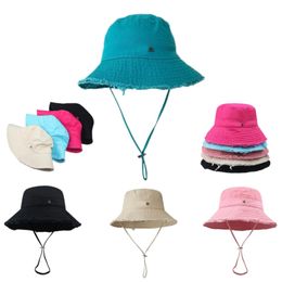 Summer bucket hat designer hats for womens le bob wide brim canvas mens cap luxury retro gorras unisex outdoor fit caps classics red hg151 H4