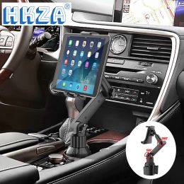 Stands HKZA Tablet Cup Holder Mount 360 Adjustable Smartphone Holder Car 270 Tilt Bar Triangular Base Ram Mount Tablet Holder for SUVs