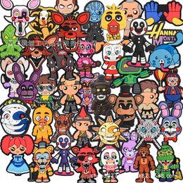 40colors halloween game bear gothic Anime charms wholesale childhood memories game funny gift cartoon charms shoe accessories pvc decoration buckle soft rubber