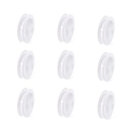 &equipments 50pcs Plastic Empty Spools for Wire White Thread Bobbins Jewelry Tools 67x14mm, Hole: 10.5mm