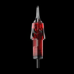 Machines Box Of 20 CNC Red Transparent Tattoo Needle Cartridges Round Shader For Tattoo Pen Machines Supply