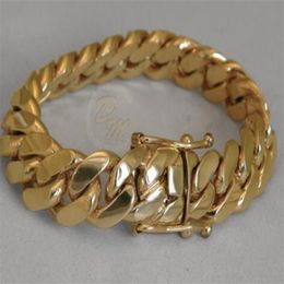 Solid 14K Gold Miami Men's Cuban Curb Link Bracelet 8 Heavy 98 7 Grammes 12mm253v284L