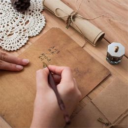 Gift Wrap 12 Pcs/pack Retro Envelope Kraft Letter Paper Vintage Writing Window Envelopes Wedding Invitation Stationery