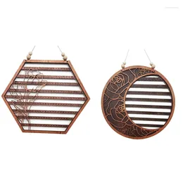 Decorative Plates Hanging Earring Holder Hexagon Earrings Storage Rack Jewelry Display Props Mother's Day Gift Home Decor