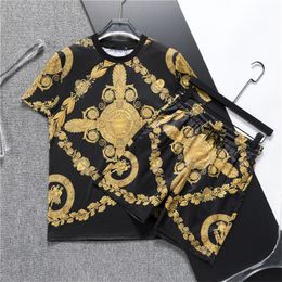 Men's Tracksuits t shirt sets Luxury Designers Embroidered letter fashion sportswear suit men clothes summer running wear T-shirt short-sleeved sports two-piece A50