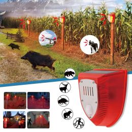 Repellents Solar Alarm Light IP65 Waterproof Motion Sensor Alarm Lamp Outdoor Garden Dog Barking Animal Driver Security Lamp For Farm Yard