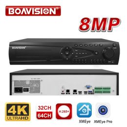 Lens 64CH 32CH NVR Video Recorder H.265 Max 16CH 4K/64CH 5MP/24CH 5MP/36CH 4MP Video Input 8*SATA Max 8TB HDD P2P For onvif IP Camera