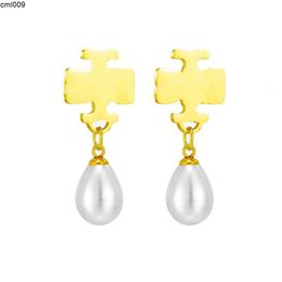Hoop Earrings Designer for Women Earring Clover Earings Luxury Channel Jewelry Stud Pearl Orecchini Diamond Cjeweler Ohrringe Stainless Steel Gold Plated Gift