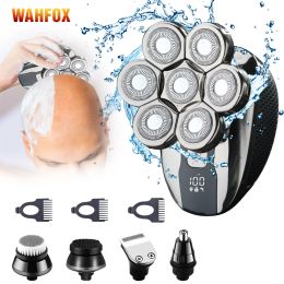 Clippers WAHFOX New Men's Shaver Trimmer For Men Electric Shaver 7D Independently Razor Wet And Dry Hair Cutting Machine With Clipper