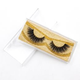 1 pairs 3 D effect Classic Lashes Private Logo real Mink False handmade Lashes Makeup Extension