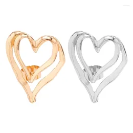 Cluster Rings Exaggeration Personality Metal Ornament Eye Catching Exaggerated Heart Shaped Jewelry Trendy Accessory