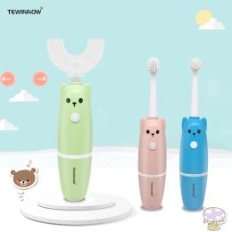 toothbrush TEWIRROW Kids Electric Toothbrush Automatic U Shaped Toothbrush with 2 Fine Soft Brush Heads Smart Toothbrush for 312 Years Old
