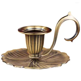 Candle Holders Candlestick In Hand Holder Desktop Ornament Cup Metal Stand Table Stands Zinc Alloy Base Work