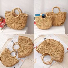 Ladies Beach Bags Women's Evening Bag Spring Summer Vacation Woven Korean Handheld Grass for Women