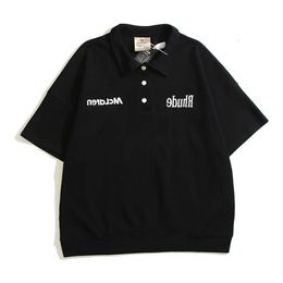 summer rhude tshirt RHUDE x MCLAREN Co branded American Fashion Alphabet Embroidery Sports Casual Mens Womens Short Sleeve polo shirt Shirts