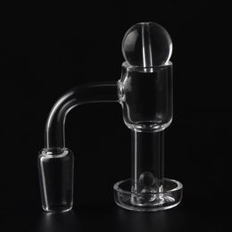 Smoking Flat Top Terp Slurper Quartz Banger with Glass Bubble Carb Cap And 6mm Quartz Pearls Set Spinning Quart Nails For Glass Water Pipe Bongs