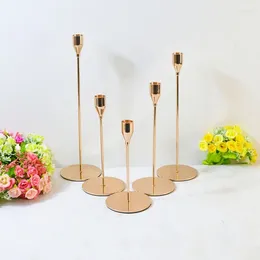 Candle Holders Luxury Metal Set Of 3 Pillar Table Centrepiece Holder For Wedding Party Home Office Decoration