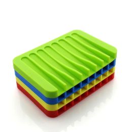Dishes Silicone Soap Holder Flexible Soap Dish Plate Holder Tray Soap Container Storage Box Drain Rack Holder Kitchen Bathroom Supplies