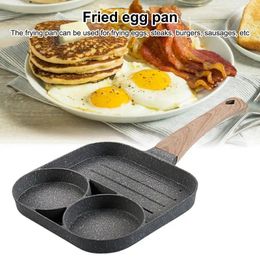Pans Aluminium 3 Cup Non Stick Egg Cooker Pan Breakfast Bucket Easy Cleaning Durable Household Kitchen Supplies For Home Restaurant