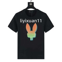 Psyco Bunny Rabbits Summer Designer T Shirt Mens Womens Skeleton Rabbit Style Men Tshirt Brand Psyco Bunny Short Sleeve Psyco Shirts 870 6035