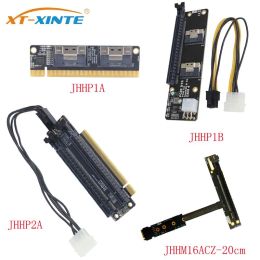 Cards XTXINTE PCIe 4.0 x16 To 4 Ports Expansion Card PCIE Gen4 X16 To SlimSAS 8i X2 SFF8654 Graphics Card GPU Adapter for NVMe SSD