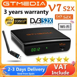 Receivers Original Gtmedia V7 S2X Satellite Receiver V7 S5X with Usb wifi 1080P Full HD upgrade by gtmedia v7 hd from Spain no app