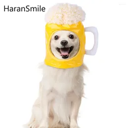 Dog Apparel Pet Beer Style Hat Teddy Dress Up Headwear Cat Head Cover