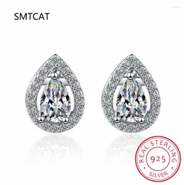 Stud Earrings 4CT Pear Cut Moissanite Diamond With GRA S925 Sterling Silver Waterdrop Earring For Women Men Fine Jewelry