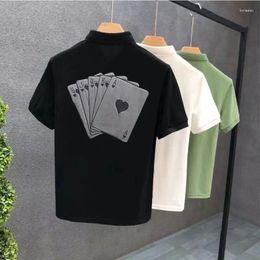 Men's Polos T Shirt For Men Trashy Y2k Man With Collar Tee Polo Shirts Black Top Graphic Drawings Stylish Clothing 2024 Summer Xl