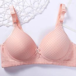 Bras Large-sized Gathered Seamless And Breathable Bra With Thin Steel Ring Free Comfortable Underwear