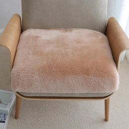 Pillow Handmade Short Hair Chair Pure Wool Sofa Cover 40x40cm Square Sheepskin Blanket Room Seat