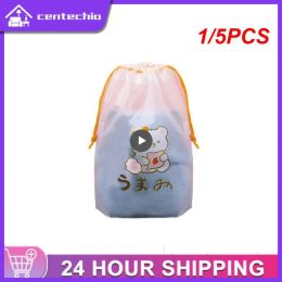 Bags 1/5PCS Transparent Cosmetic Bag Storage Bag Travel Waterproof Makeup Case Bath Drawstring Organizer Toiletry Wash Kit Storage